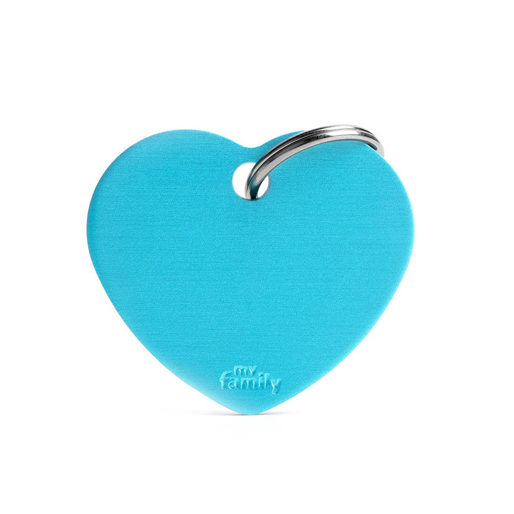 My Family Hondenpenning Big Blue Heart | Gratis Gravure