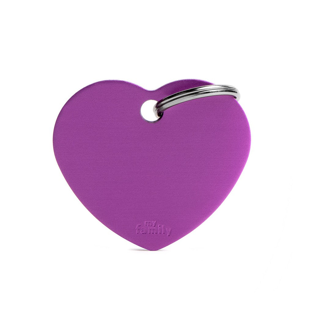 My Family Hondenpenning Big Purple Heart | Gratis Gravure