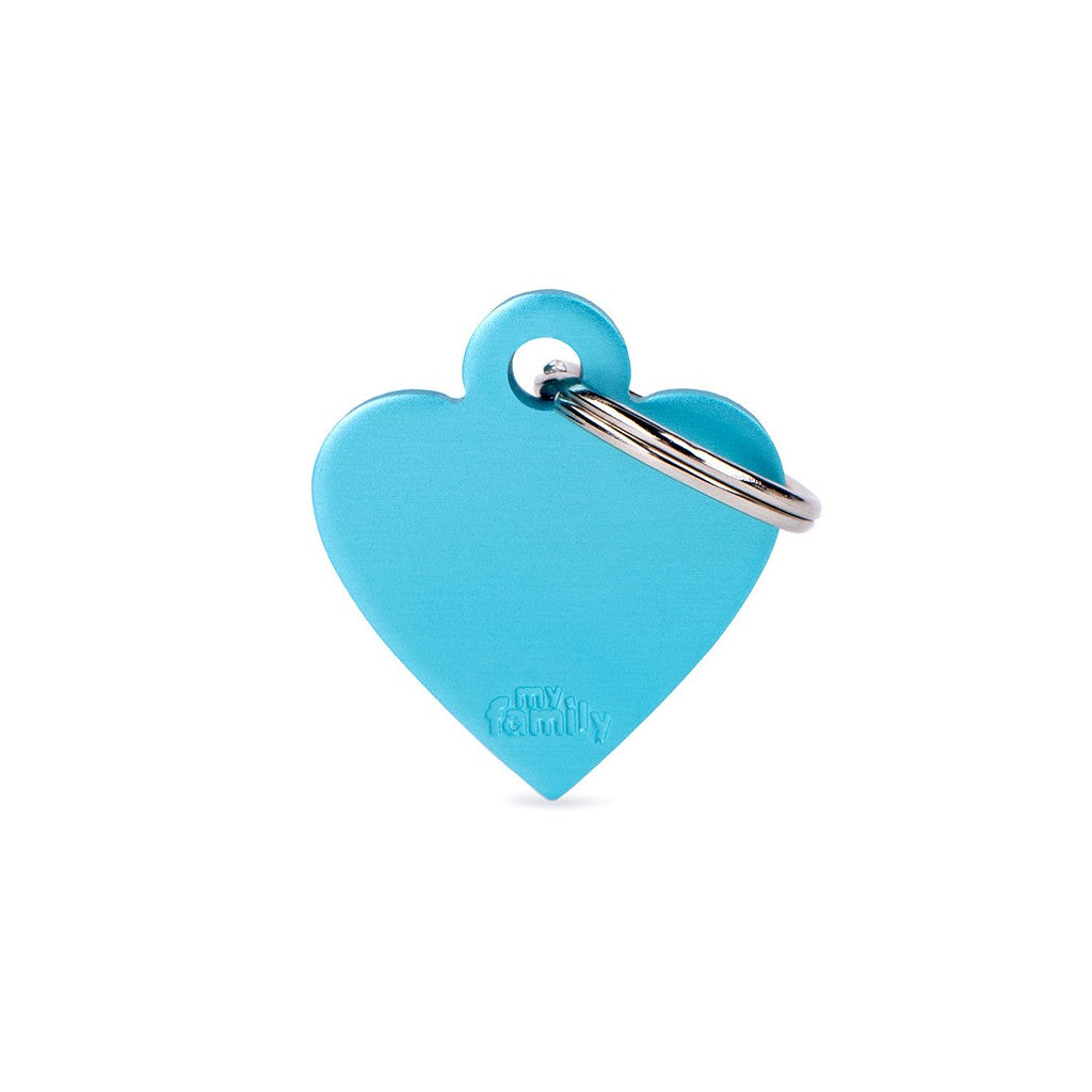 My Family Hondenpenning Small Blue Heart | Gratis Gravure