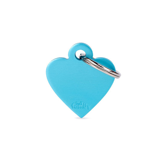 My Family Hondenpenning Small Blue Heart | Gratis Gravure