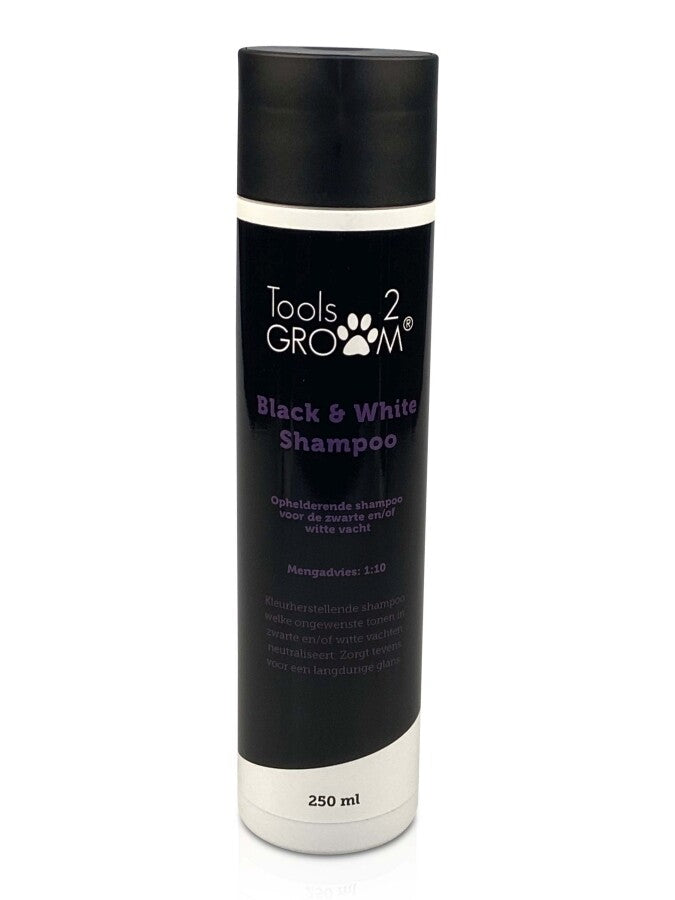 Tools-2-Groom Black & White Shampoo 250 ml voor zwarte en witte hondenvachten