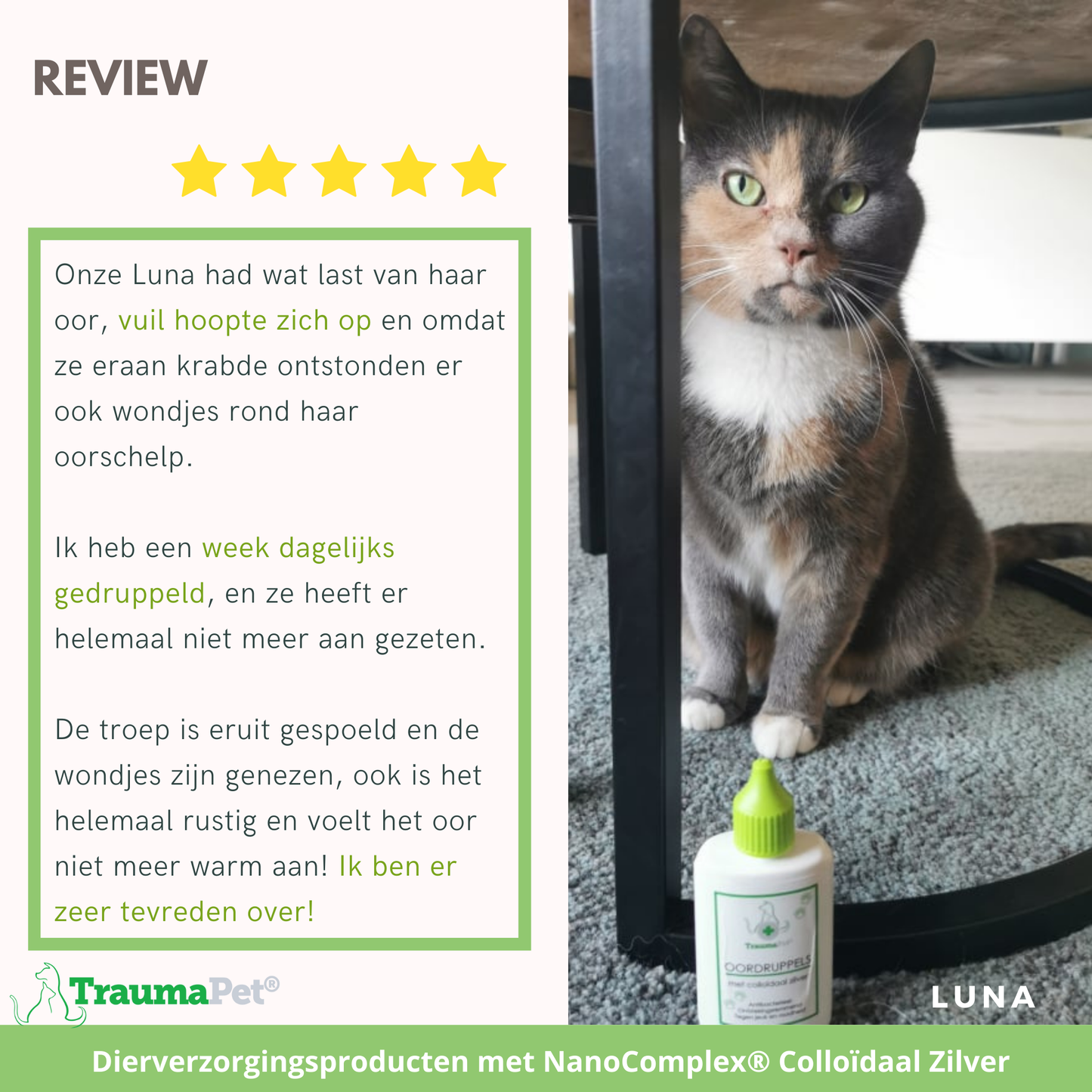 TraumaPet - Oordruppels met colloïdaal zilver voor dieren
