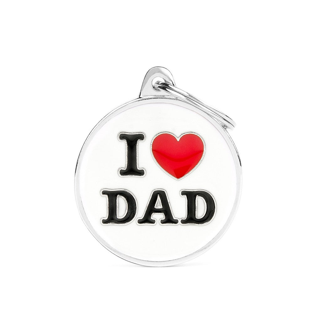 My Family Hondenpenning I Love Dad | Gratis Gravure