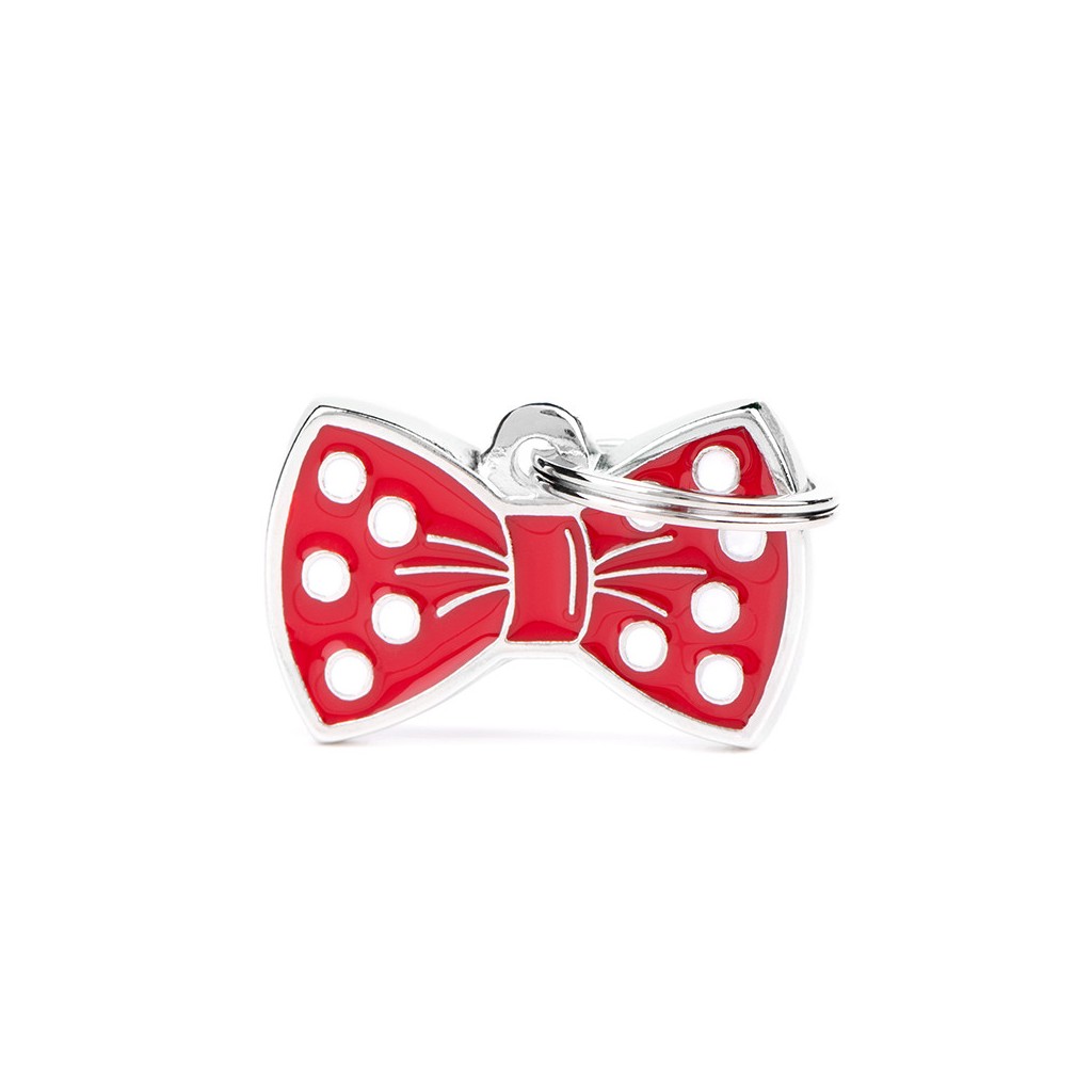 My Family Hondenpenning Red Bow Tie | Gratis Gravure