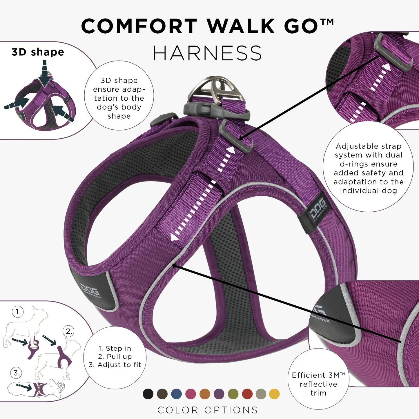 Dog Copenhagen Comfort Walk Go Harness Paars