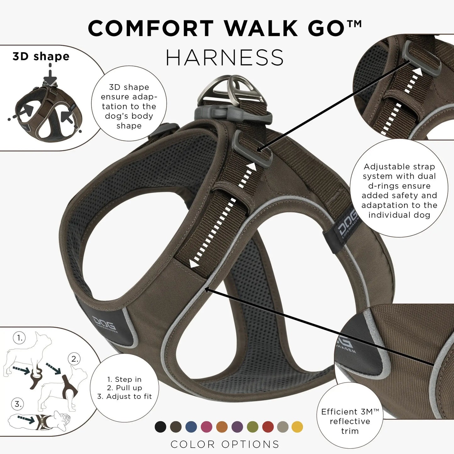 Dog Copenhagen Comfort Walk Go Harness Bruin
