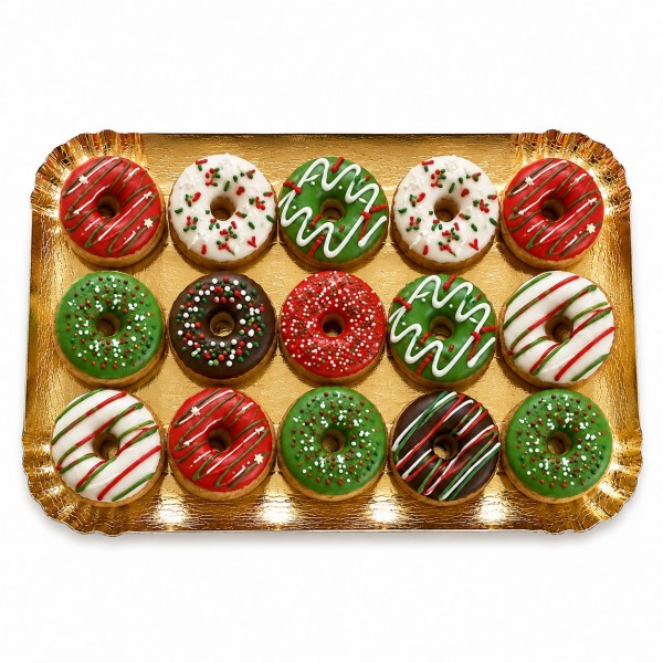 Mini Donut Kerst Hondenkoekje – Per Stuk