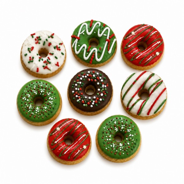 Mini Donut Kerst Hondenkoekje – Per Stuk