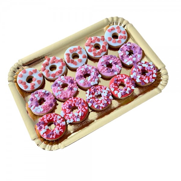 Donut Hondenkoekje met Hartjes – Per Stuk