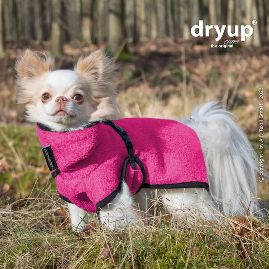 dryup® Cape Nano Hondenbadjas - Pink 15- 45 cm
