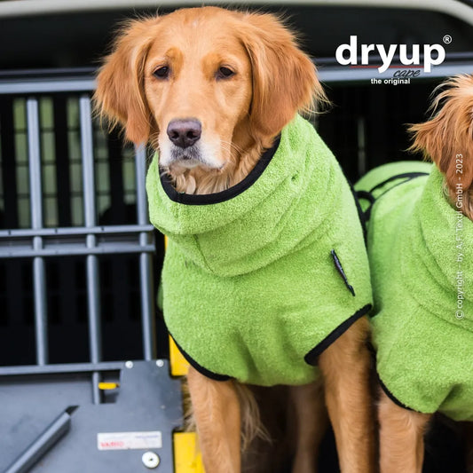 dryup® Cape Hondenbadjas - Kiwi Groen maat XS - XXL