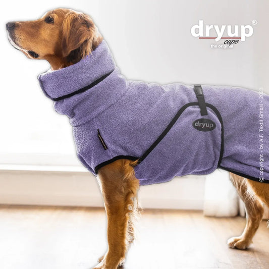 dryup® Cape Hondenbadjas - Lavendel maat XS - XXL