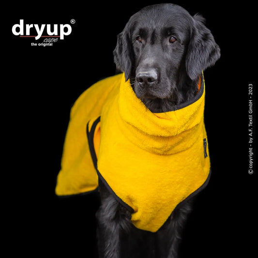 dryup® Cape Hondenbadjas - Geel maat XS - XXL