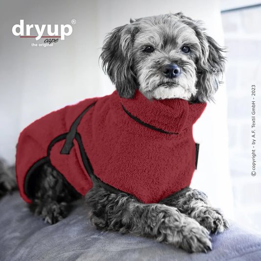 dryup® Cape Mini Hondenbadjas - Bordeaux 30 - 45 cm