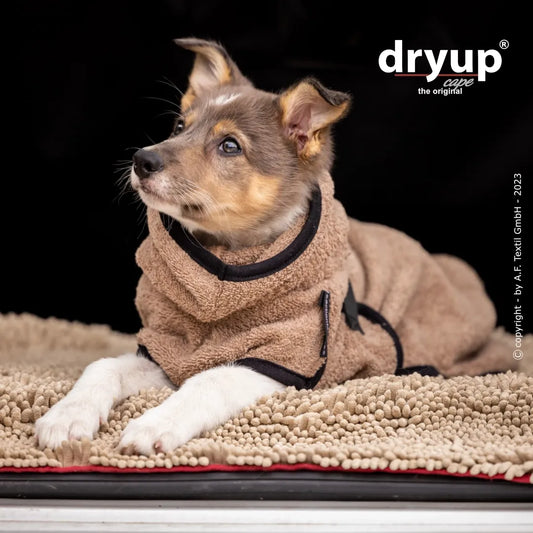 dryup® Cape Mini Hondenbadjas - Coffee 30 - 45 cm