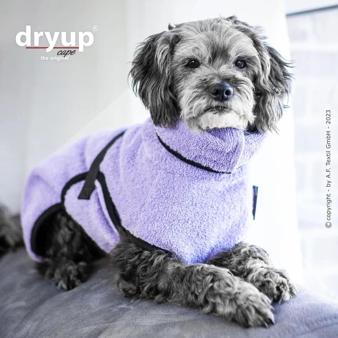dryup® Cape Mini Hondenbadjas - Lavendel 30 - 45 cm