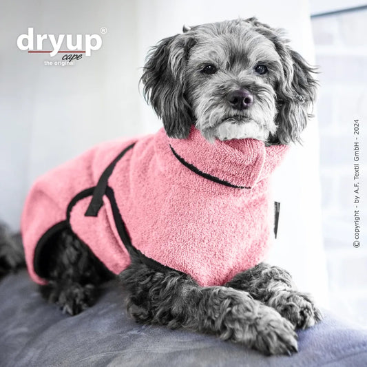 dryup® Cape Mini Hondenbadjas - Rosé 30 - 45 cm