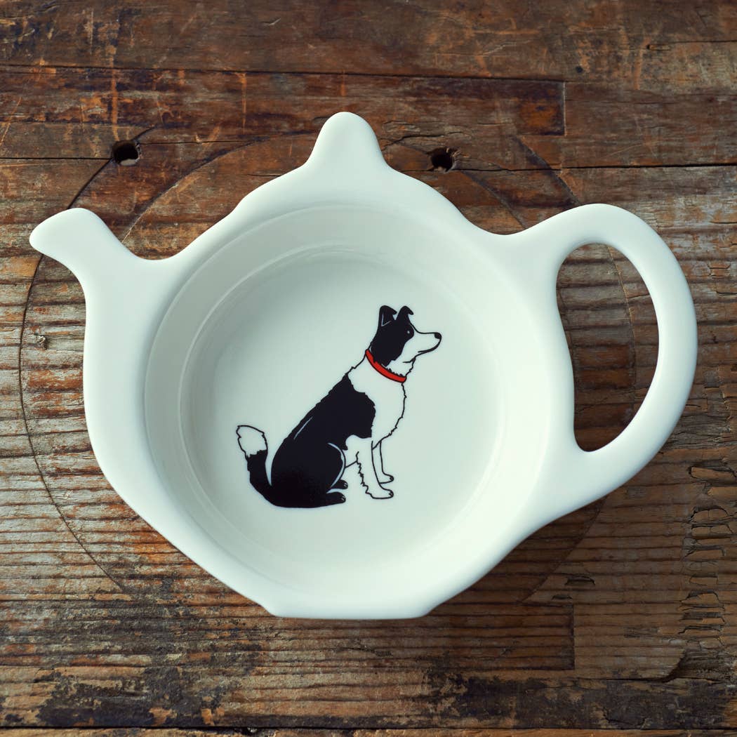 Theezakjes-schaal met Border Collie print – hondenaccessoire voor hondenliefhebbers