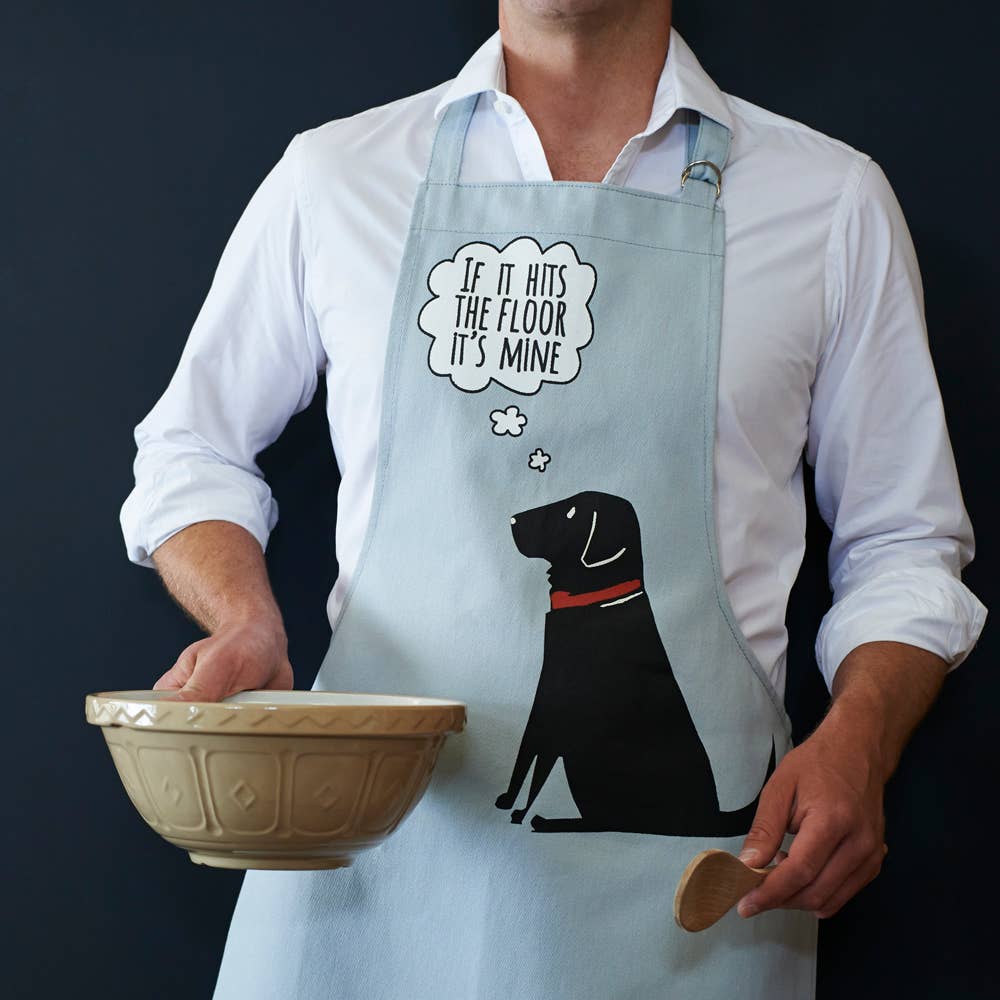Schort met Black Labrador-print – hondenliefhebber schort in katoen voor keuken & BBQ
