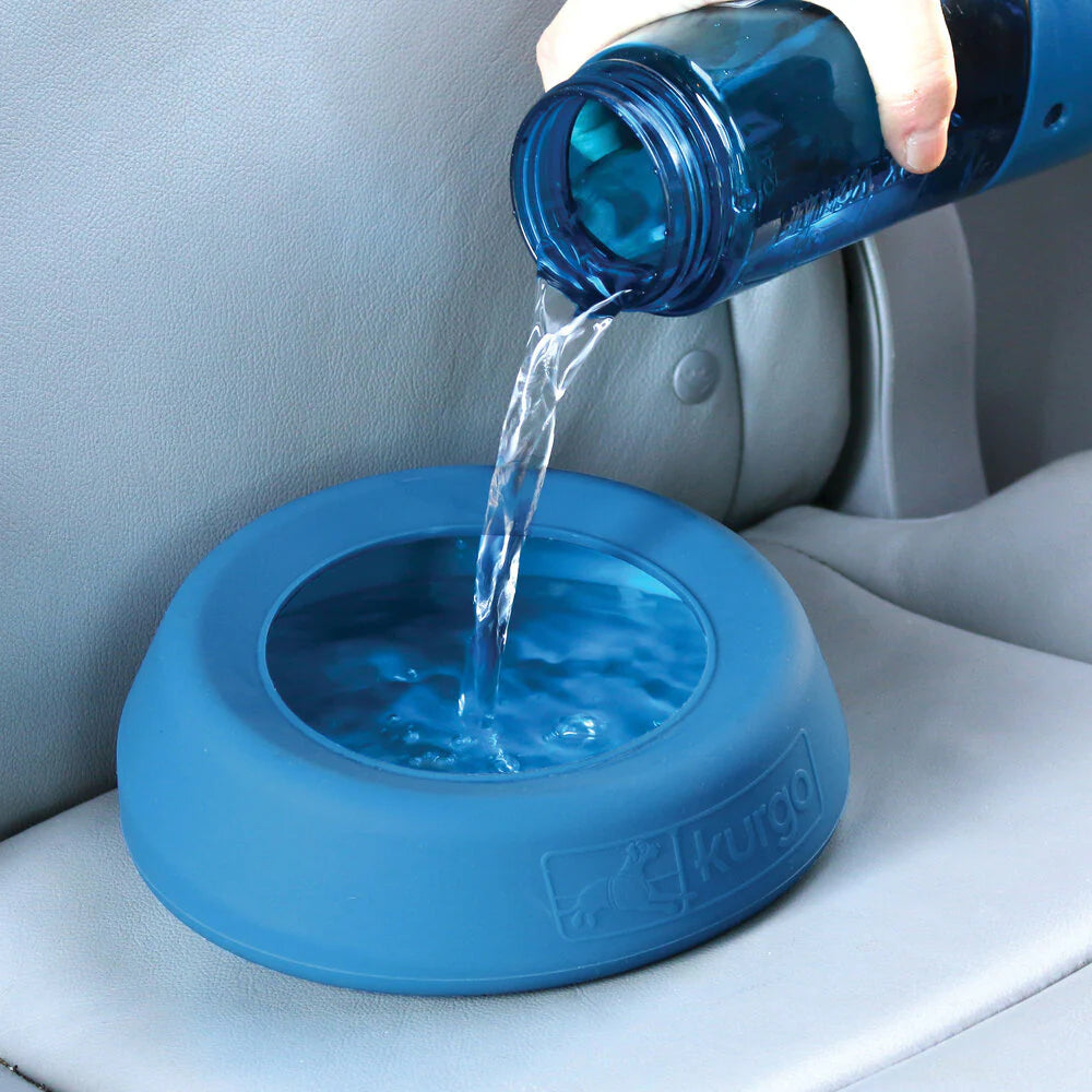 Kurgo Splash Free Bowl 710 ml – Anti-mors Waterbak voor Auto & Onderweg