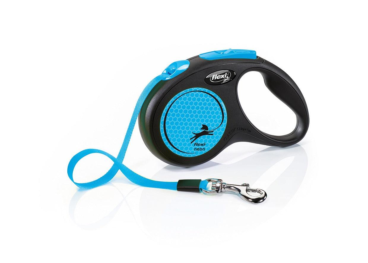 Flexi Neon M Tape 5 m rollijn neon kleur voor honden tot 25 kg”