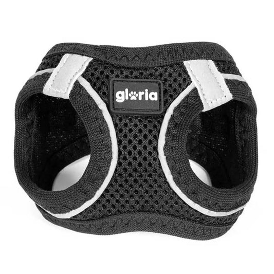 Gloria Air Mesh Trek Star hondentuig zwart op witte achtergrond