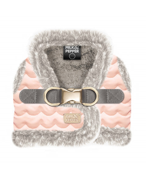 Milk & Pepper Marianne hondentuig roze 26-38 cm op witte achtergrond