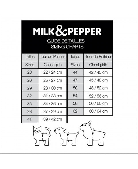 Milk & Pepper Monty Hondentuig – Bruin | 26–38 cm