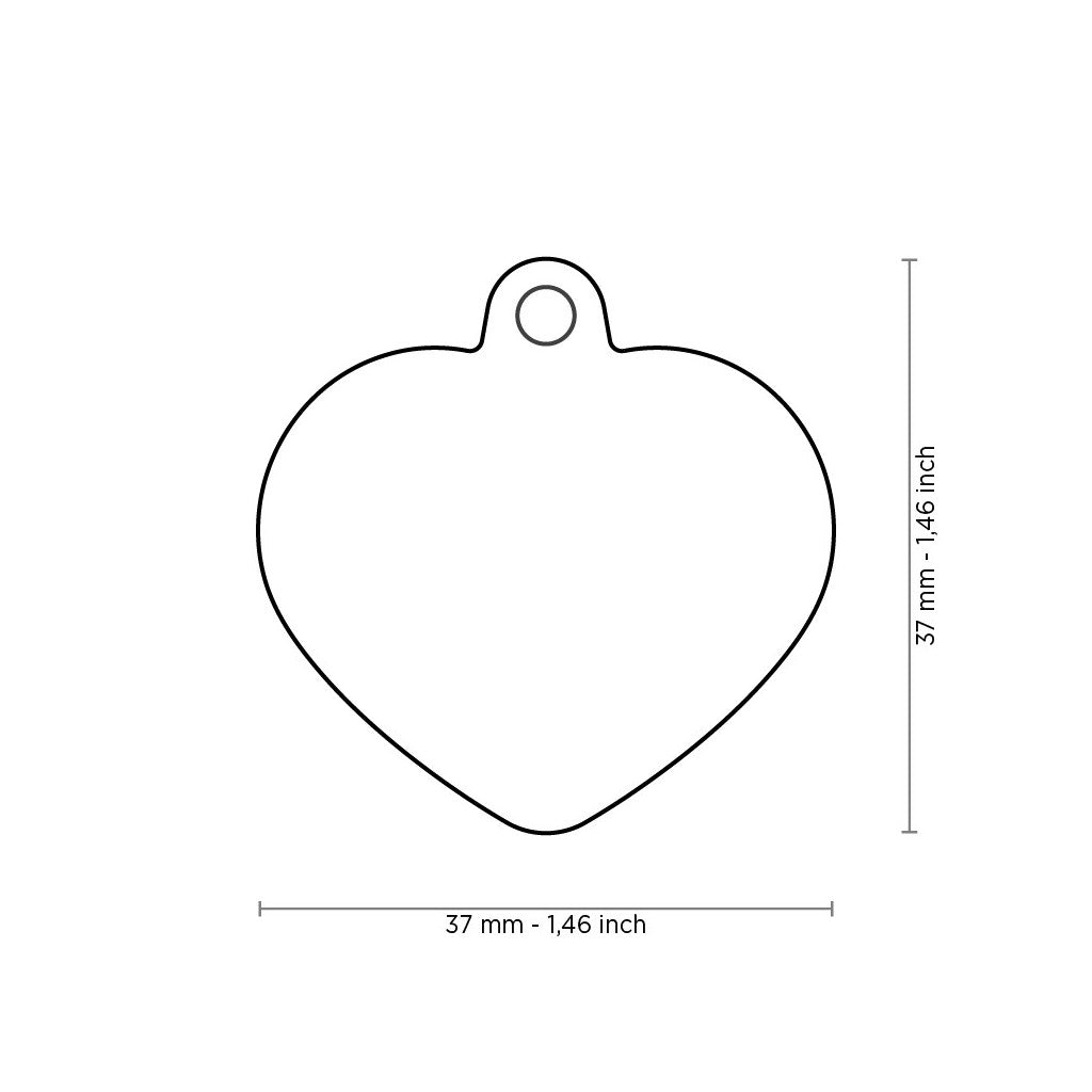 My Family Hondenpenning Blue Aluminum Heart | Gratis Gravure