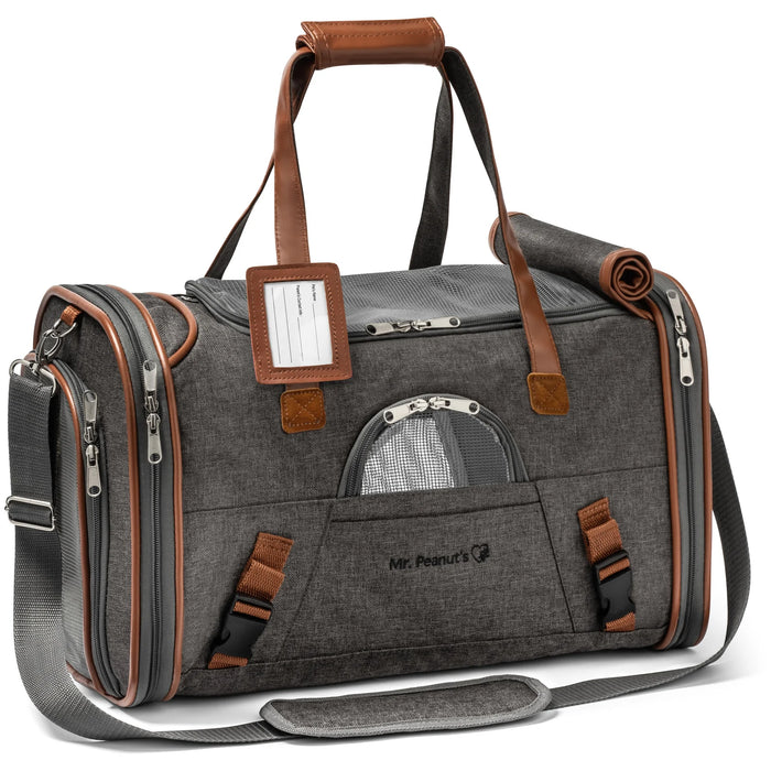 Mr. Peanuts Reis Draagtas Charcoal – Comfort in stijl voor onderweg