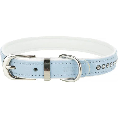 Trixie halsband strass detail leer