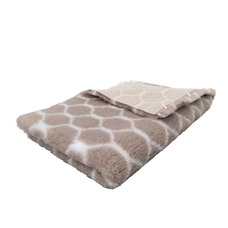Vetbed Honey – Beige met wit & Ultrazacht comfort