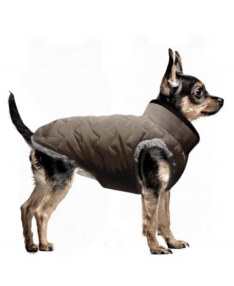Milk & Pepper Leopold – Omkeerbare Hondenjas Taupe