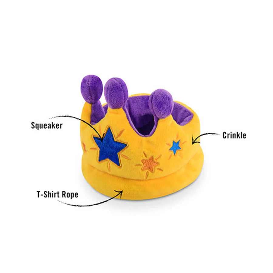 P.L.A.Y. Canine Crown – Pluche Kroon Hondenspeelgoed met Pieper & Knisper (Party Time)