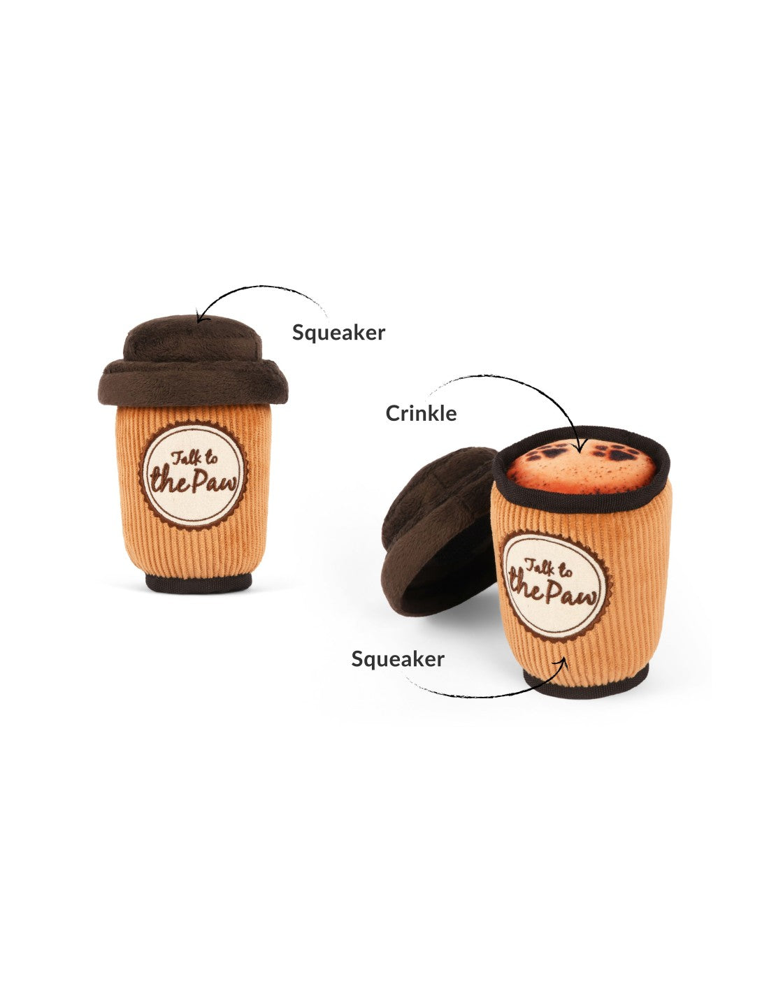 P.L.A.Y. Pup Cup Café Doggo’s Java Hondenspeeltje van Pluche