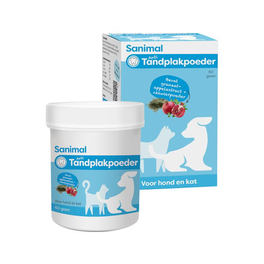 Sanimal anti-tandplakpoeder voor hond en kat productfoto