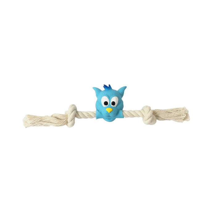 Quapas Puppy Speeltje Happy Cat met Touw – Trekspeeltje voor Pups & Kleine Honden