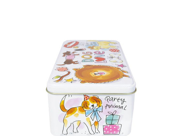 Blond Amsterdam Bewaarblik Dog Love Klein – Koekblik met Hondenillustraties (19,5 x 10,4 x 7 cm)