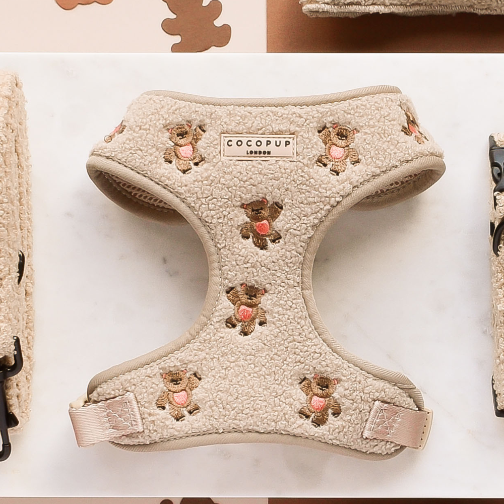 Cocopup Theo Embroidered Teddy verstelbaar hondentuig met teddyberen voor honden