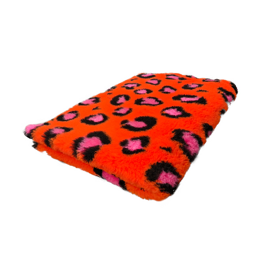 Vetbed Panter – Oranje met zwart & Ultrazacht comfort