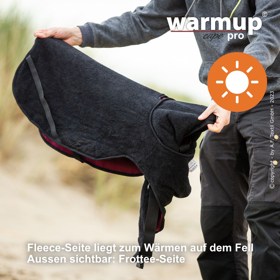 warmup® Cape Pro Wendecape (Warmup cape) - Bordeaux